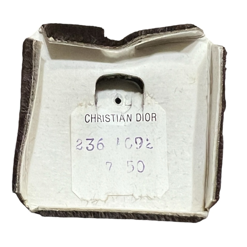 Vintage Christian Dior Gold Plated Square Tie Tack New In Box - Picture 8 of 10